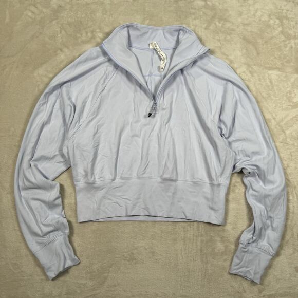 Lululemon Ready To Rulu Half-Zip Pullover Light Lilac Purple Women's Size 4 - Picture 3 of 10